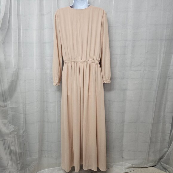 LuLus Dress Maxi Peach Ethereal Flowy Formal L - Picture 10 of 14